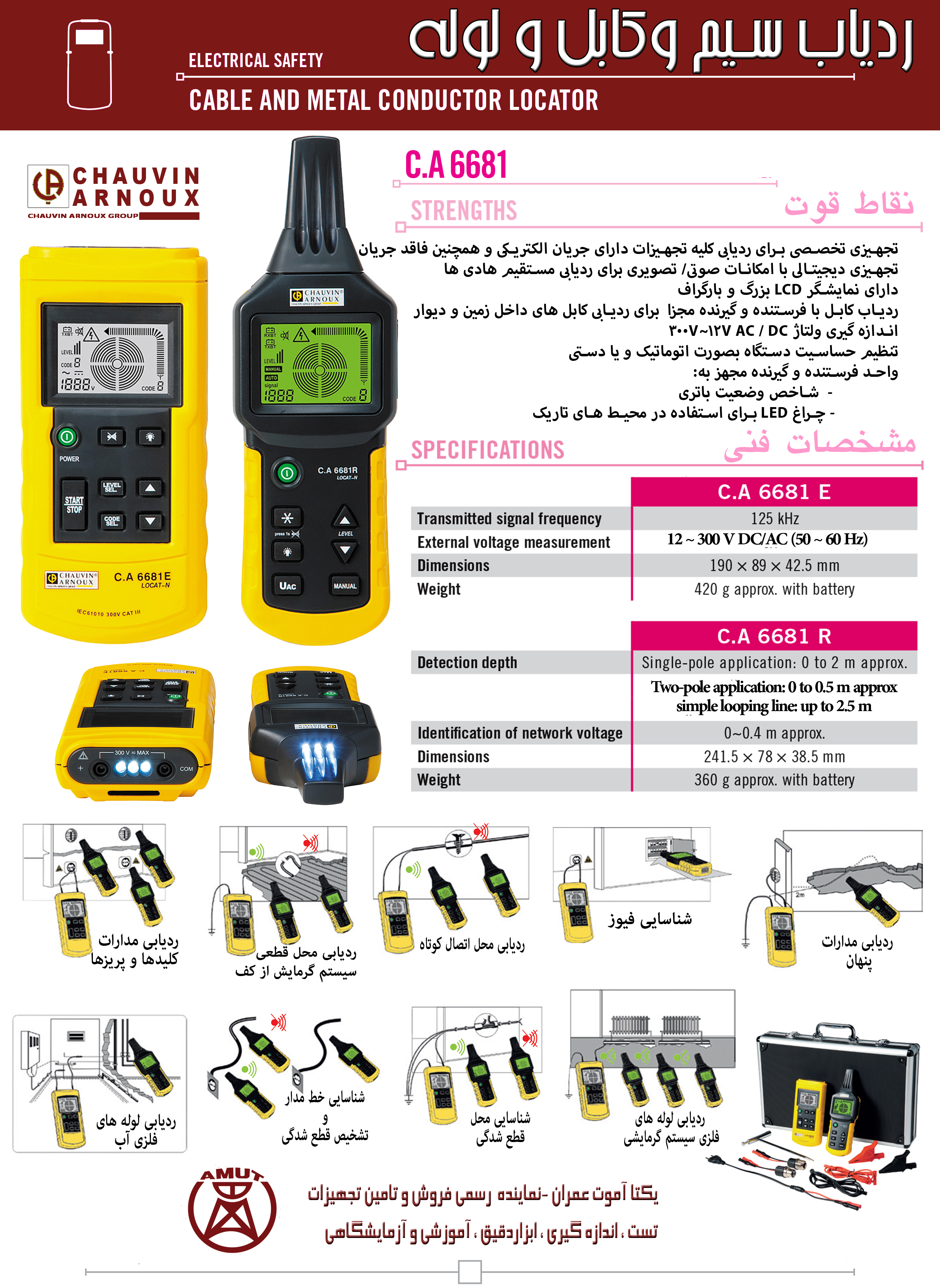 ردیاب سیم وکابل و لوله مدل 6681 ساخت فرانسه